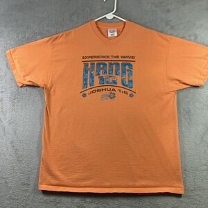 Vintage Jesus Shirt Adult XL Orange Christian Beach Bum Hang Ten Graphic Tee